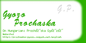 gyozo prochaska business card